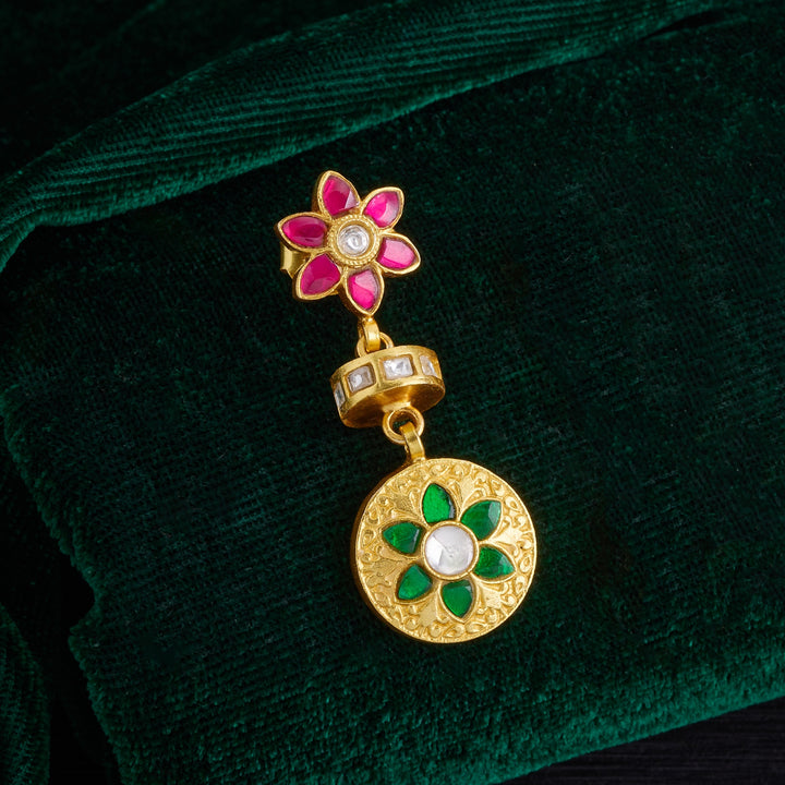 Aruna Bloom Kundan Danglers