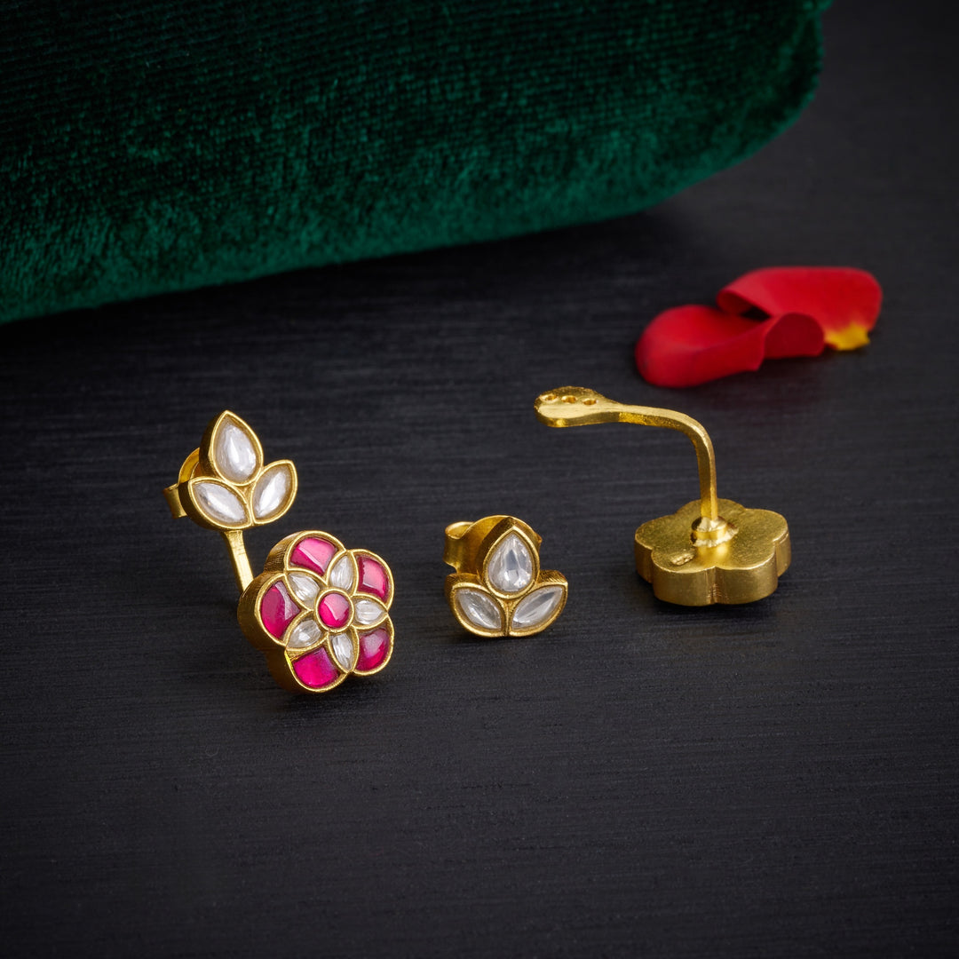 Rosé Spark Kundan Danglers