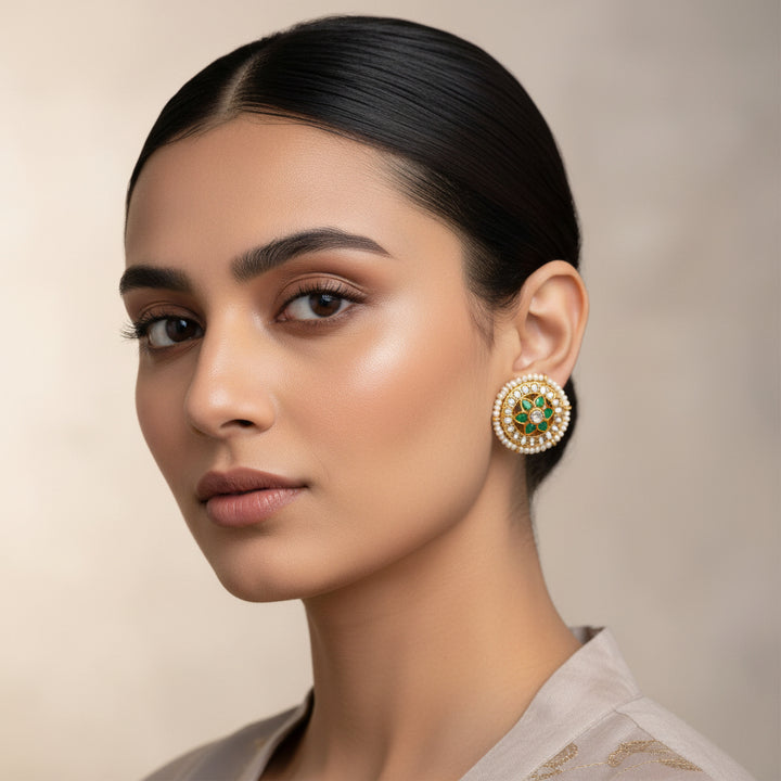 Pushpa Kirana Kundan Studs