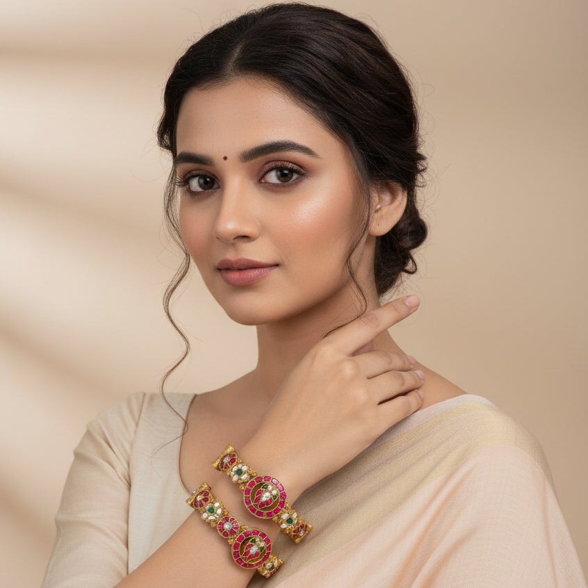 Kamala Siri Kundan Bangles