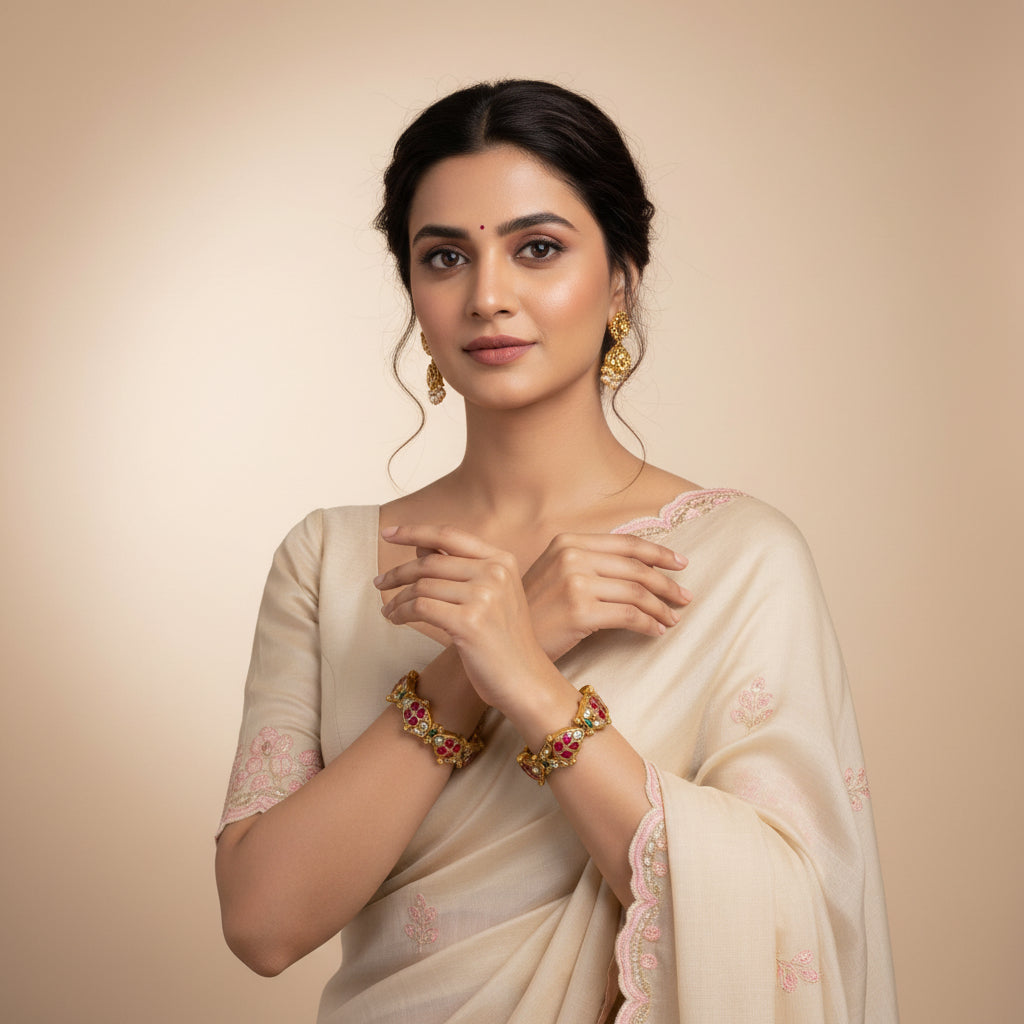 Rani Royale Kundan Bangles