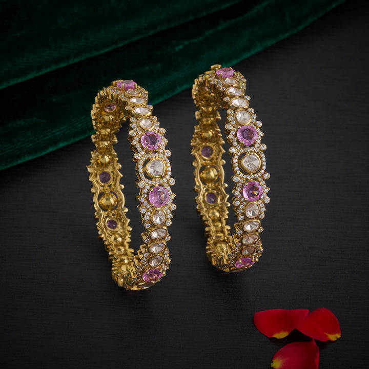 Blush-Spark Victorian Bangles