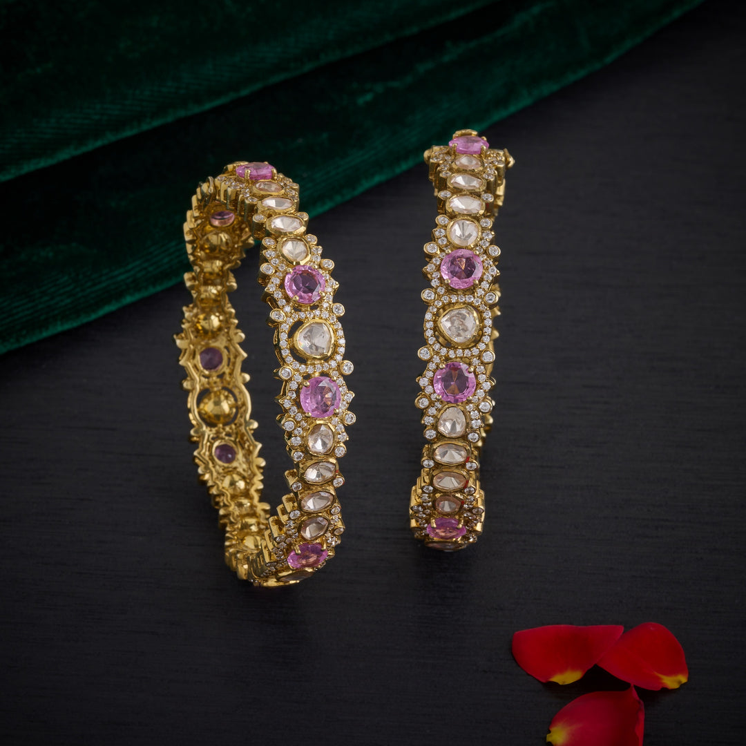 Blush-Spark Victorian Bangles