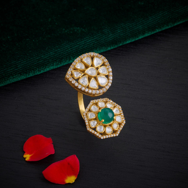 Duo Hexa-Pear Moissanite Ring