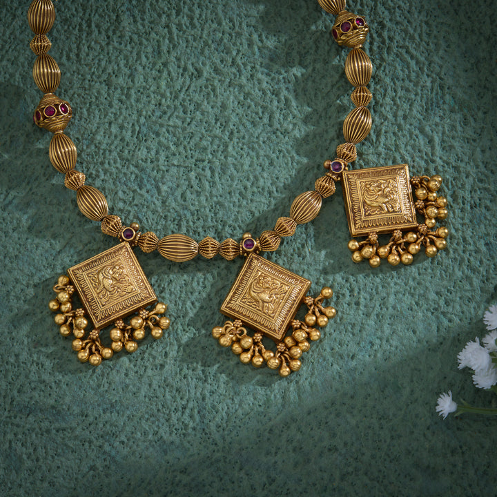 Antique Peacock Necklace Set