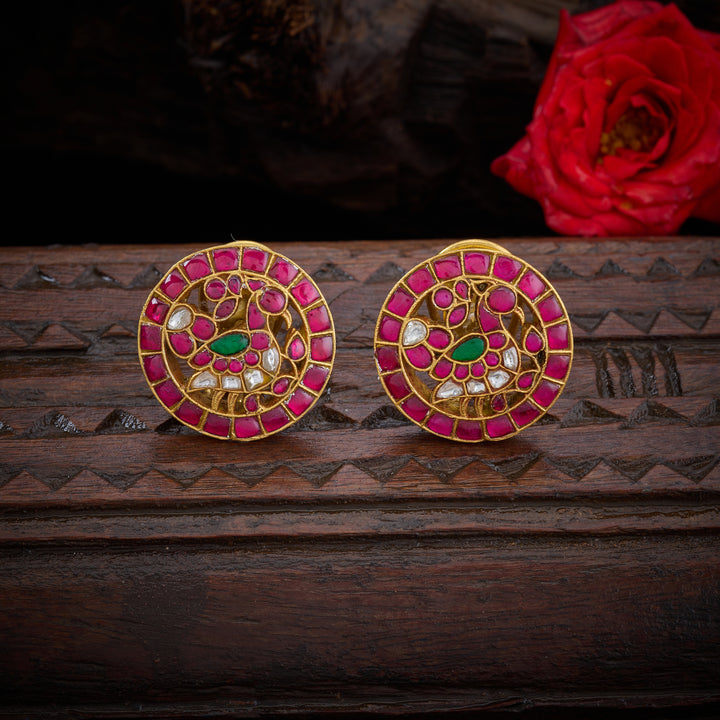 Raj-Manikya Mayuri Studs