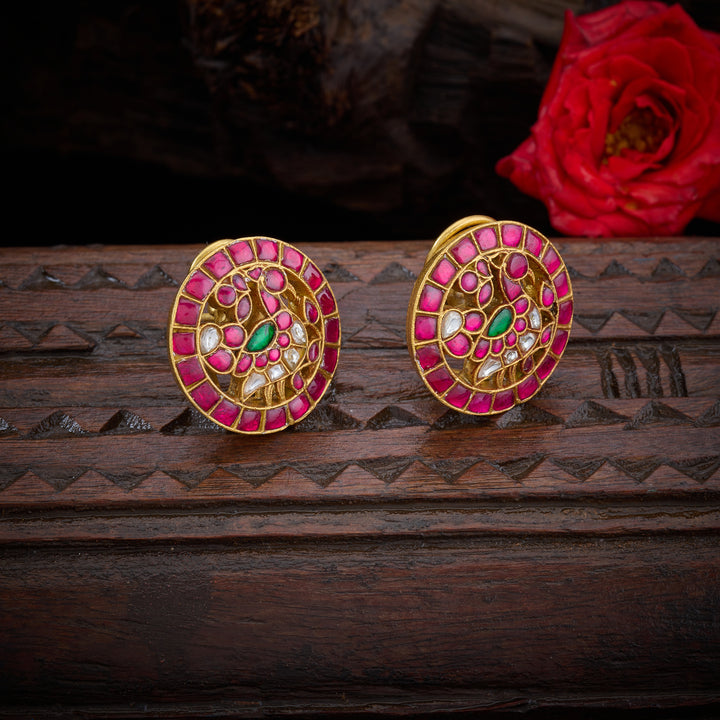 Raj-Manikya Mayuri Studs