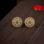 Emerael Halo Stud Earrings