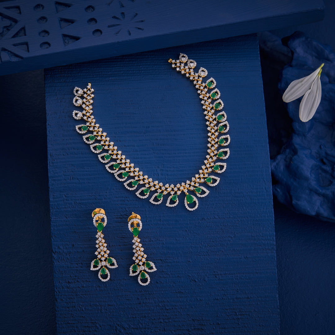 Jade Dewdrops Choker Set
