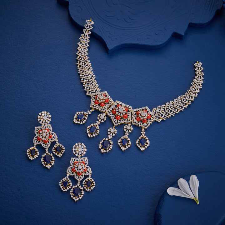 Sapphire Petalia Necklace Set