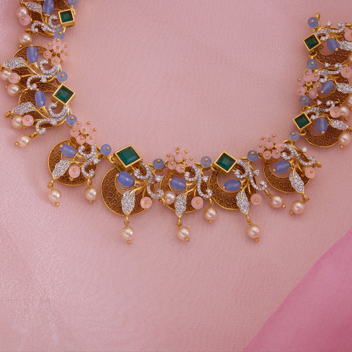 Blushette CZ Necklace Set