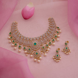 Bloom Viora Necklace Cz Set