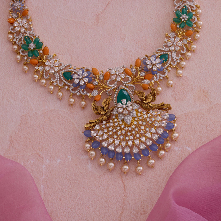 Parrot Gardenia Necklace Set