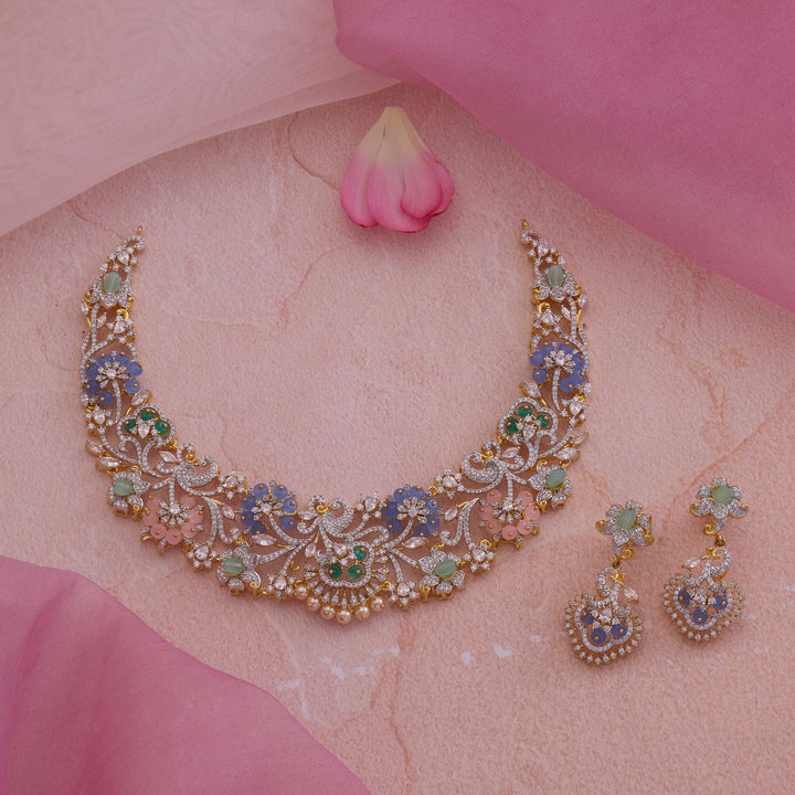 Rosavine Aqua Necklace Set