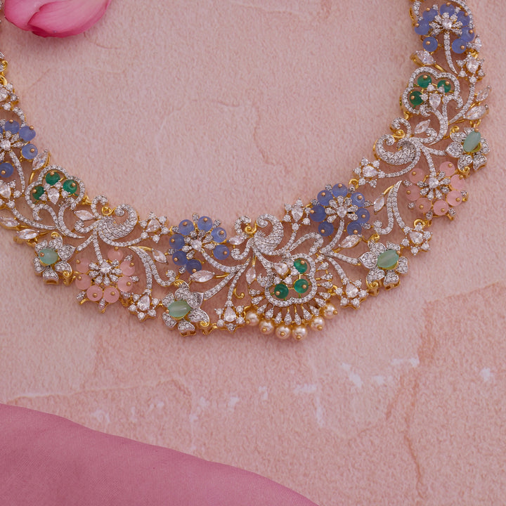 Rosavine Aqua Necklace Set