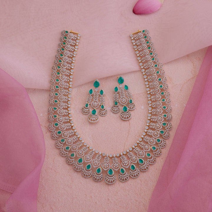 CZ Pear Viera Cz Necklace Set