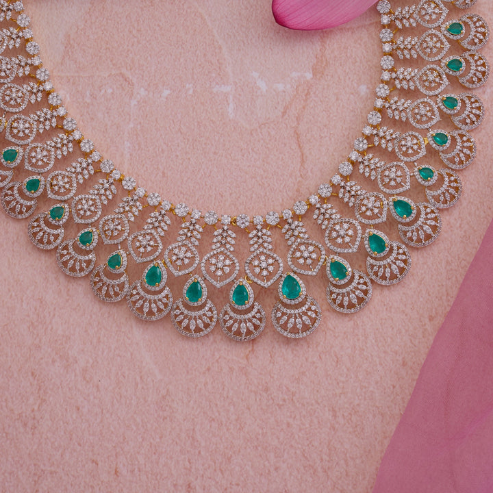 CZ Pear Viera Cz Necklace Set