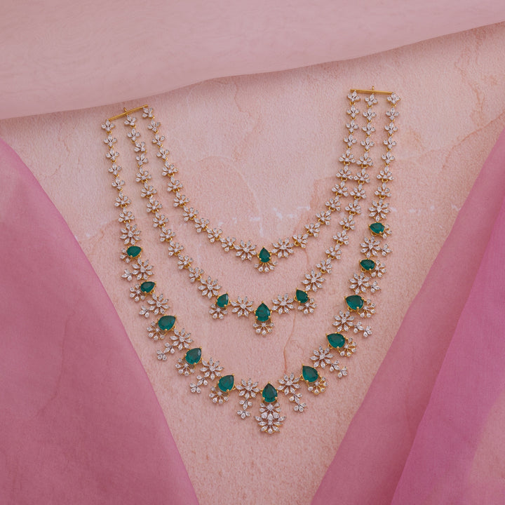 Emerald Trilinea Necklace