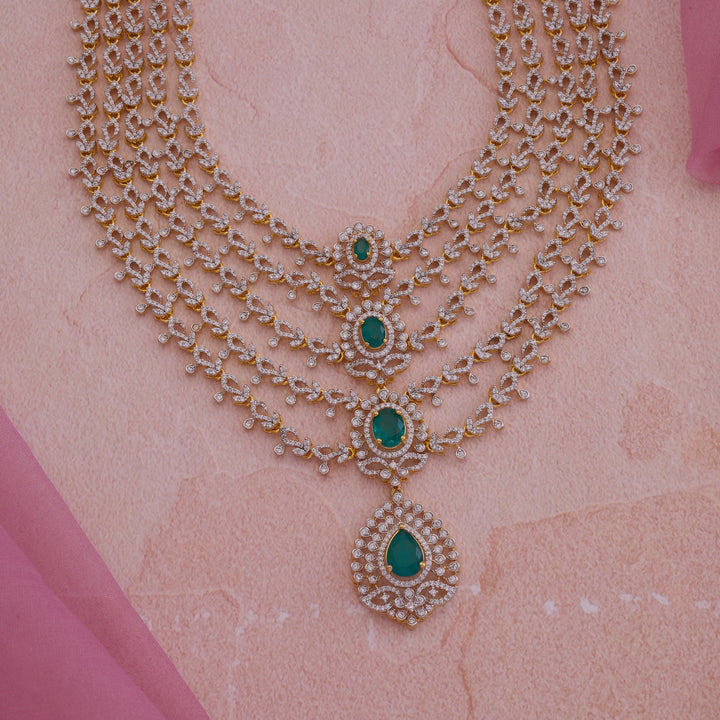 Pancha-Layer CZ Necklace Set