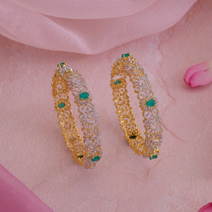 Oval-Petalia Cz Bangles
