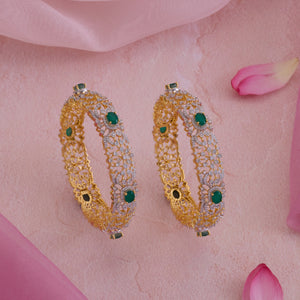Circlora Emerald CZ Bangles