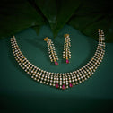 Moonlit Petal Cz Necklace Set