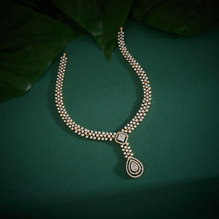 Czpearra Cz Diamond Necklace