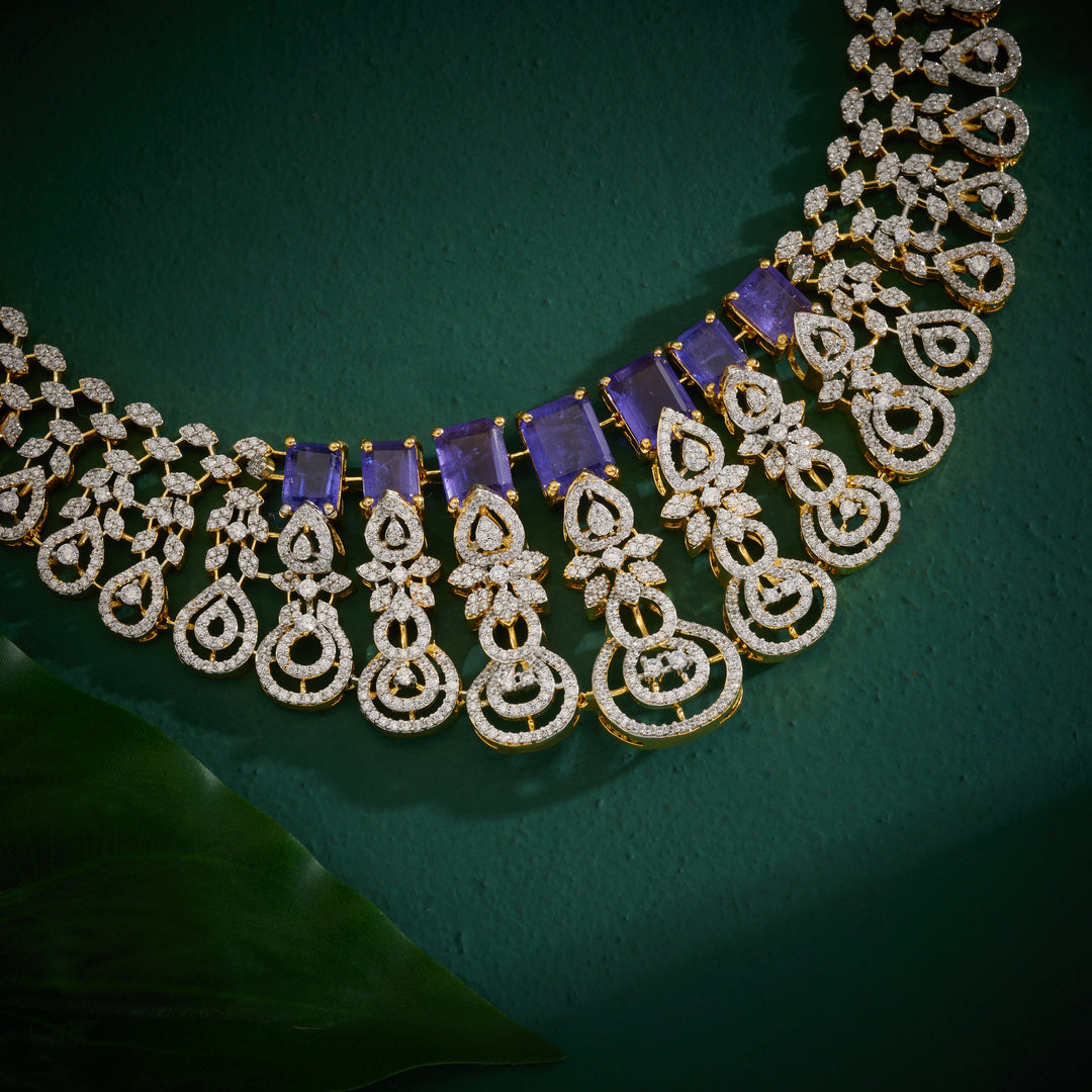 Rectapearelle Cz Necklace