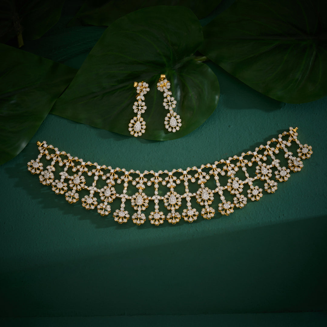 Zircon Flora Necklace Set