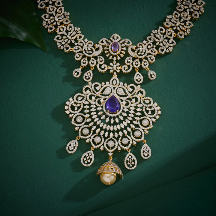 Amethflora Cz Necklace