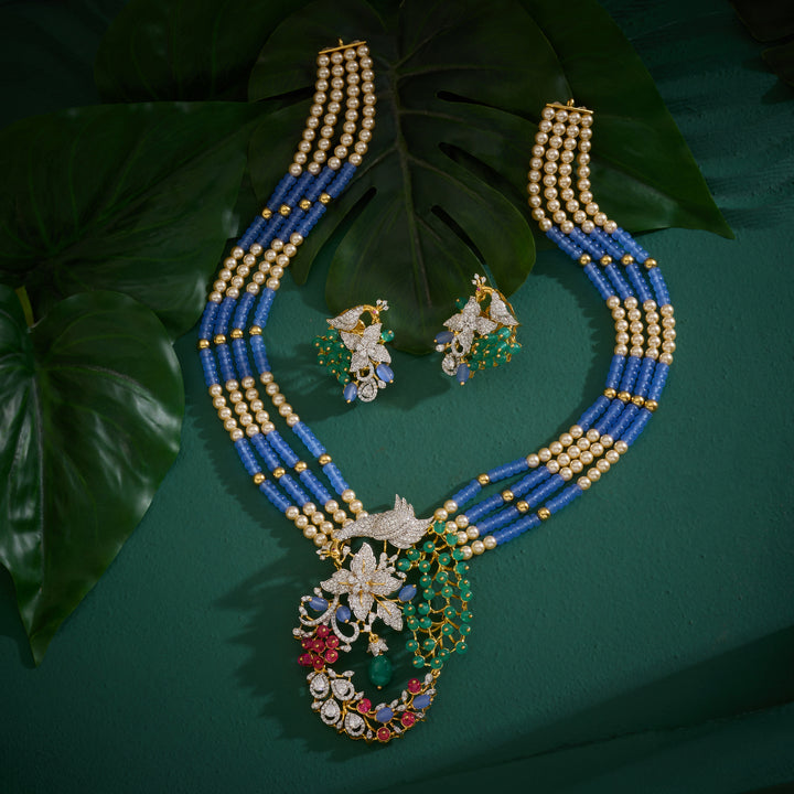 Swan Cz Necklace Set
