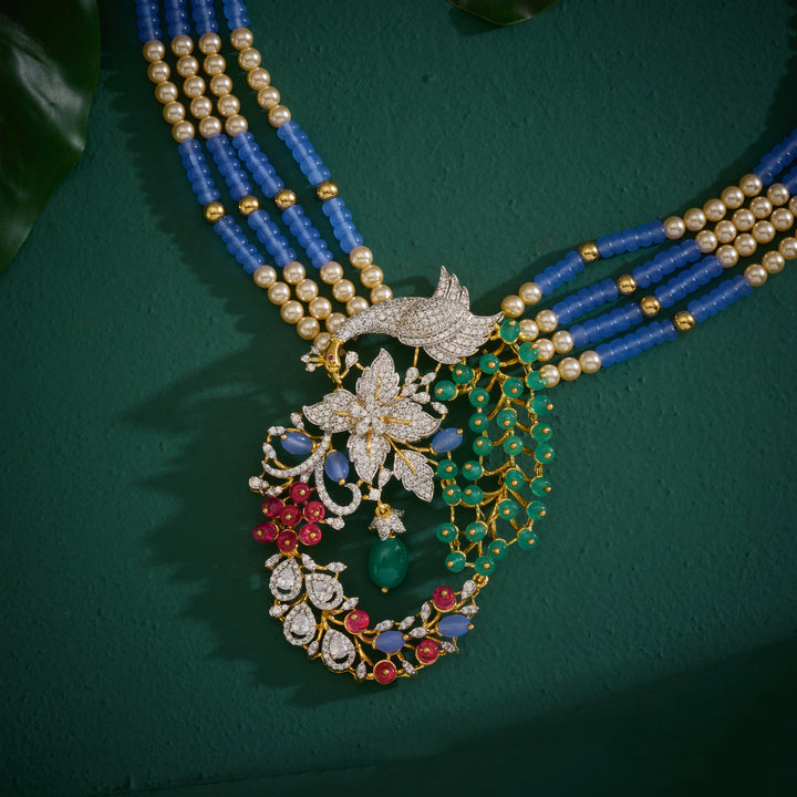 Swan Cz Necklace Set