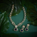 Starry Blue Cz Necklace Set