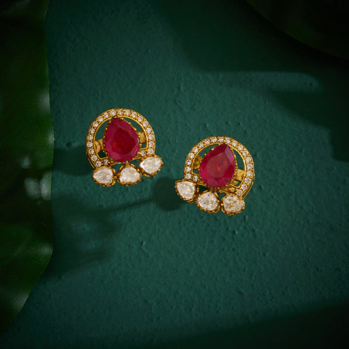 Ruby Rajhansa Necklace Set