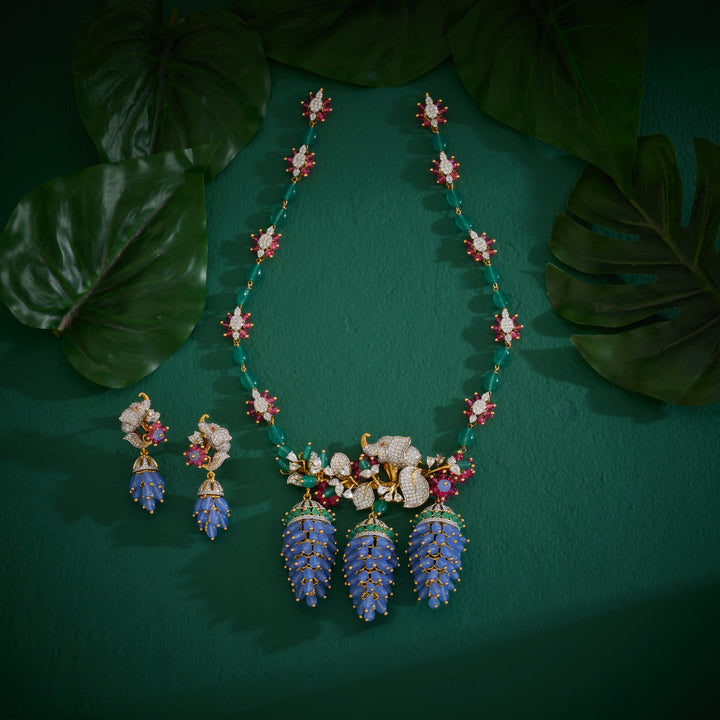 Satrangi Gajini Necklace Set