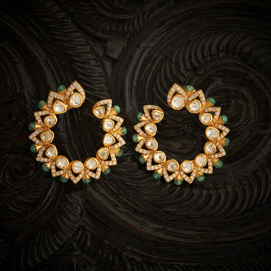 Floral Halo Moissanite Hoops