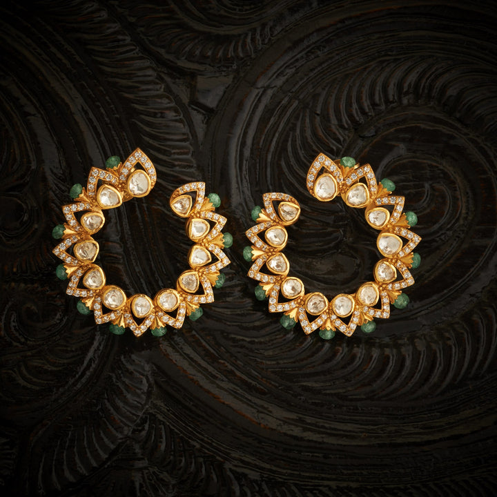 Floral Halo Moissanite Hoops