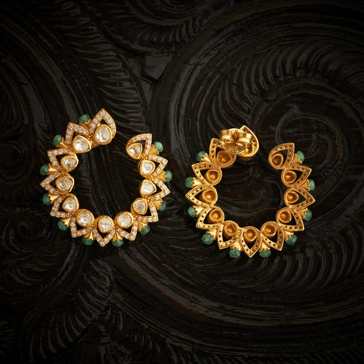 Floral Halo Moissanite Hoops