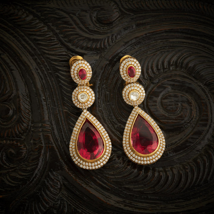 Crimson Pear Victorian Danglers