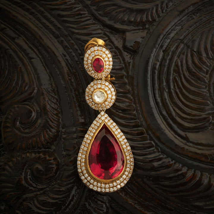 Crimson Pear Victorian Danglers