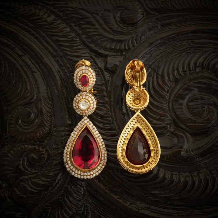 Crimson Pear Victorian Danglers