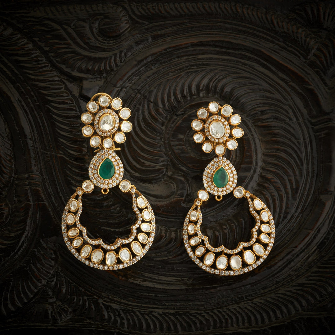 SwarnaAura Moissanite Chandbali
