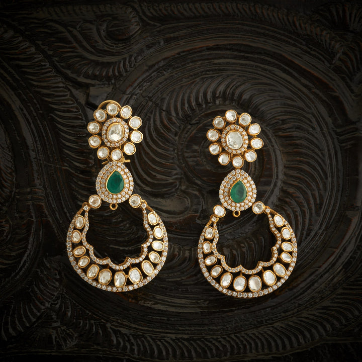 SwarnaAura Moissanite Chandbali