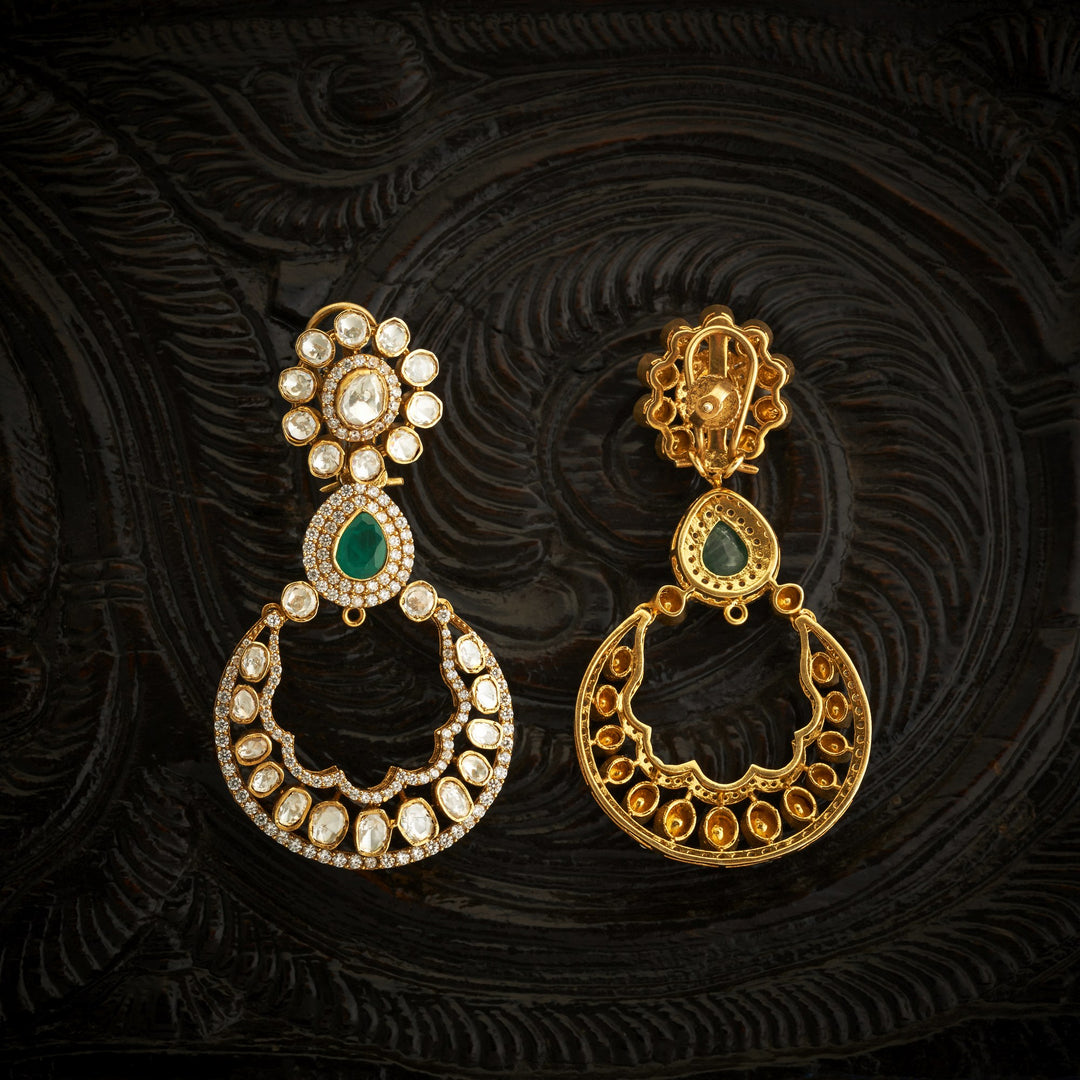 SwarnaAura Moissanite Chandbali
