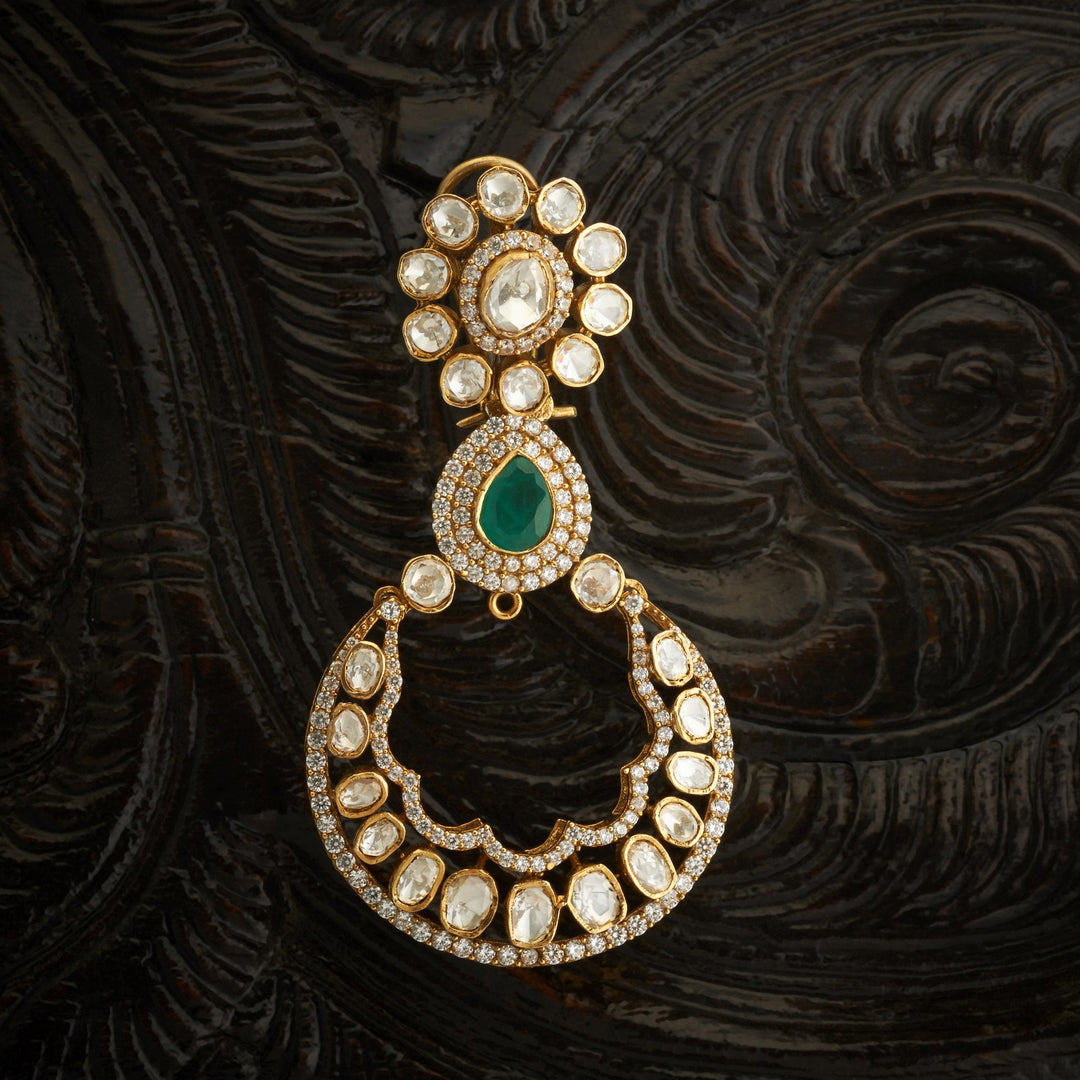 SwarnaAura Moissanite Chandbali