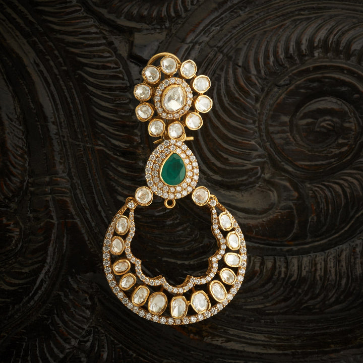 SwarnaAura Moissanite Chandbali