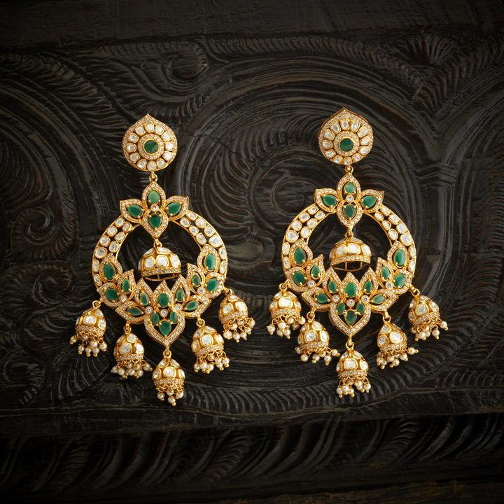 Kamala Crest Moissanite Danglers