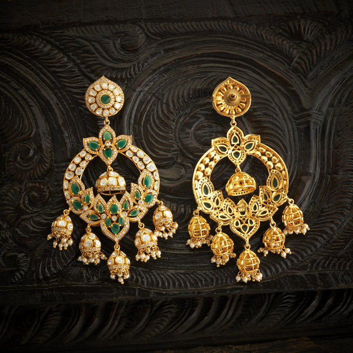 Kamala Crest Moissanite Danglers