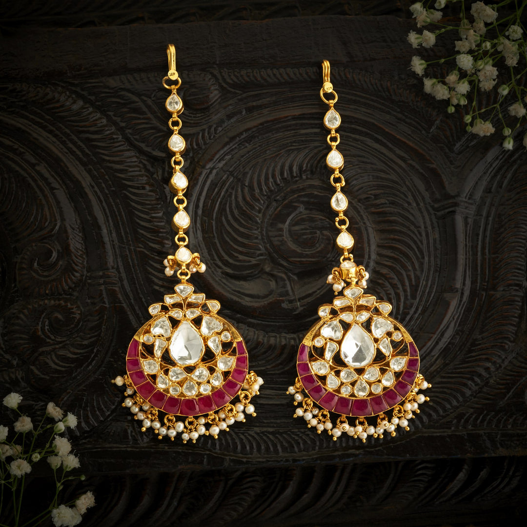 Heera Gulab Moissanite Chandbali