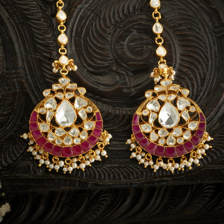 Heera Gulab Moissanite Chandbali